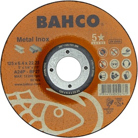 Disque à ébarber pour acier inoxydable et métal Bahco 3921-125-T27-IM