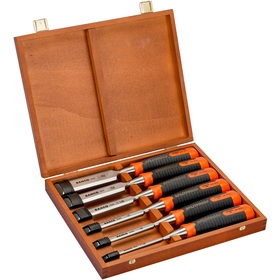 Coffret de 6 ciseaux à bois anti-fissures Bahco 434-S6-EUR