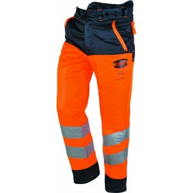 Pantalon de protection Solidur Glow orange haute visibilité de bûcheronnage