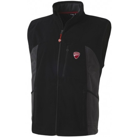 Gilet de travail polaire sans manches Ducati INN-RIM noir et gris