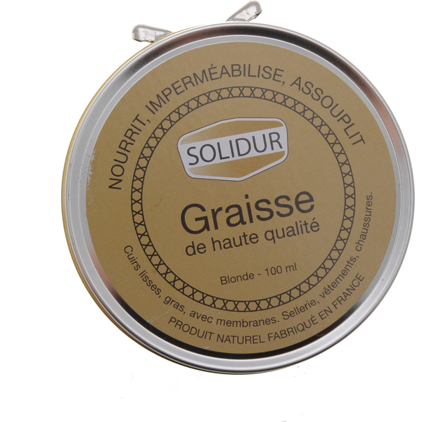 Graisse pour cuir Solidur en pot de 100ml