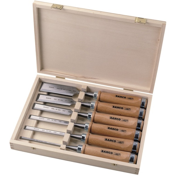 Coffret de 6 ciseaux à bois Bahco 425-083