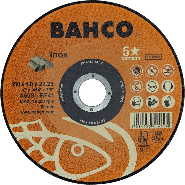 Disque à tronçonner pour acier inoxydable Bahco 3911-150-T41-I