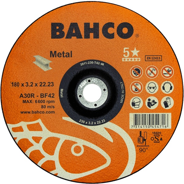 Disque à tronçonner pour métal Bahco 3911-180-T42-M