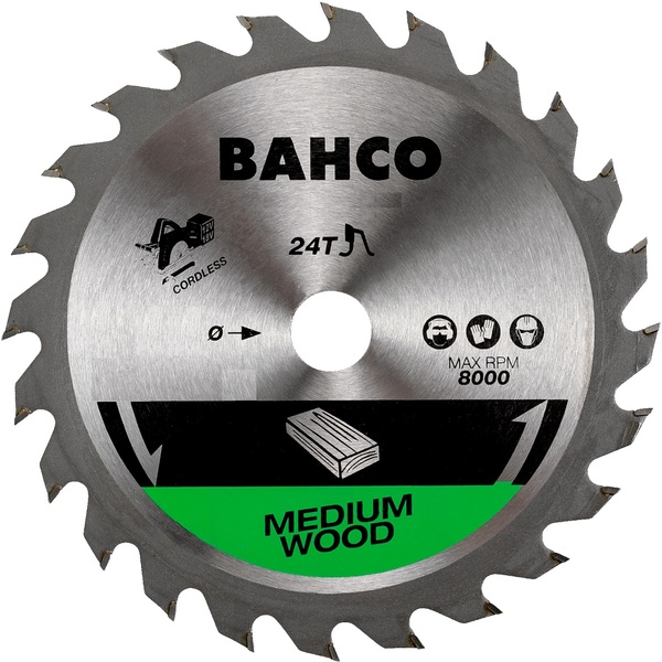 Lame de scie circulaire Bahco 8501-165-20-24C pour le bois