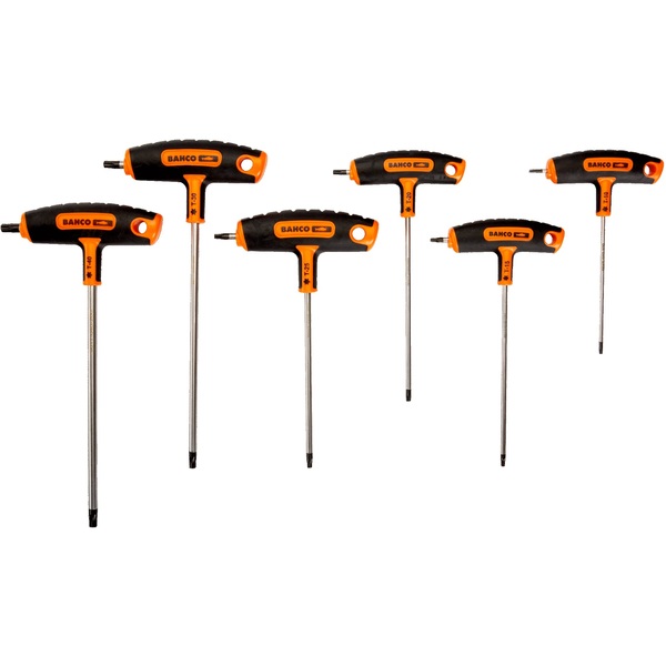 Jeu de 6 tournevis TORX® avec manche en T taile T10 à T40 Bahco 903T-2