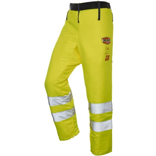 Jambière anti-coupure Solidur GLOW CLASSE 3 TYPE A pour travaux forestier jaune