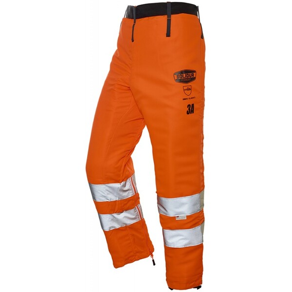 Jambière anti-coupure Solidur GLOW CLASSE 3 TYPE A pour travaux forestier orange